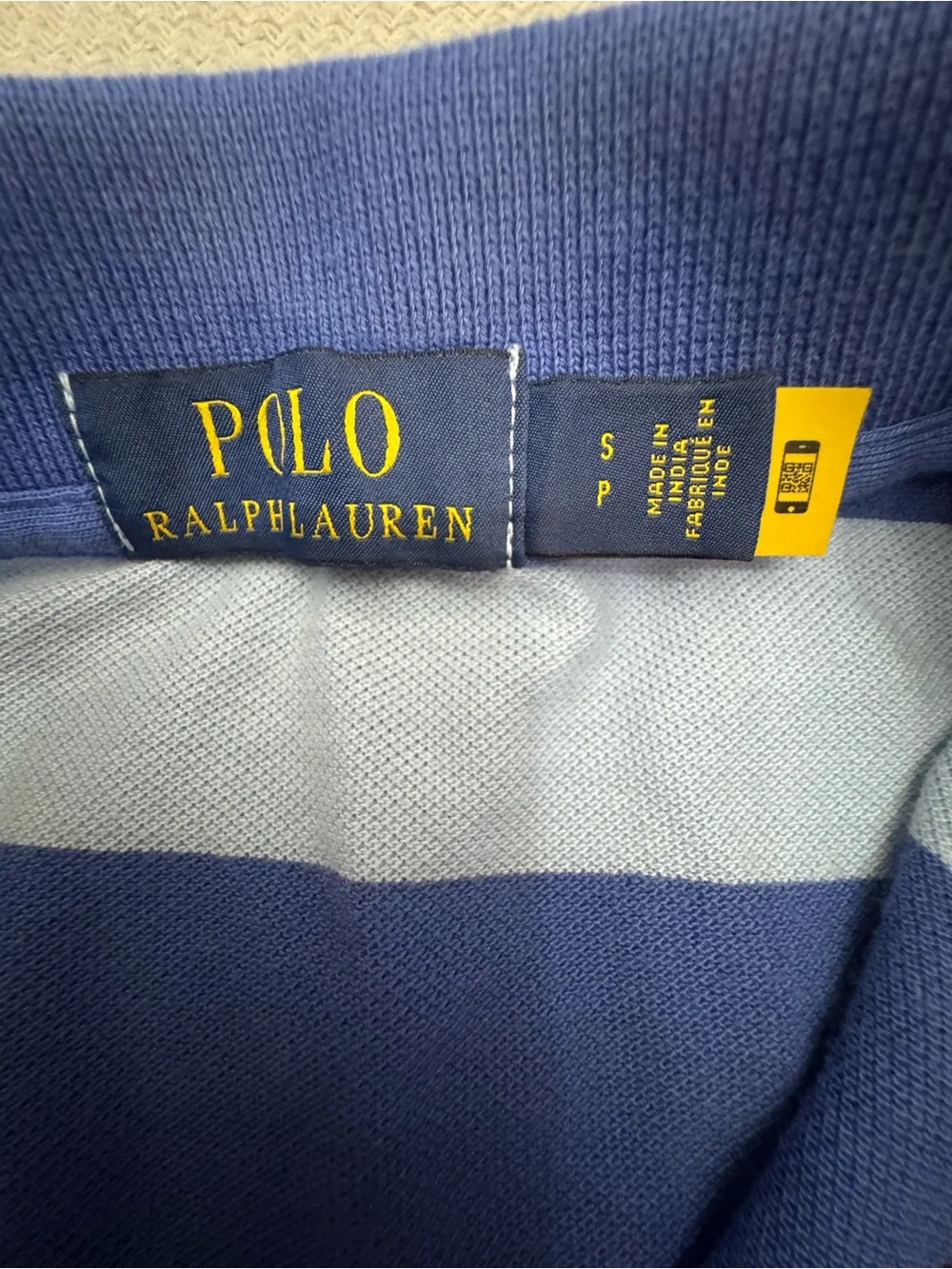Ralph Lauren Boys Navy & Light Blue Striped Polo